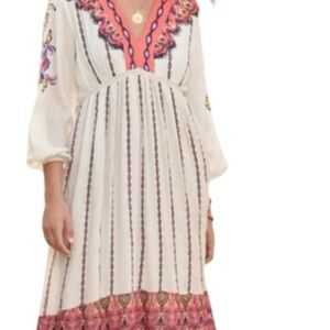 Sundance Amrita Story Catalogue High low Embroidered dress